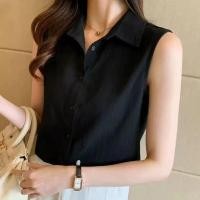 ราคา เสื้อเชิ้ตครอปแขนสั้นผู้หญิงมีปก เสื้อแขนกุด เหมาะกับสาวสายหวาน เท่ ใส่ได้ทุกลุคทุกสไตล์ เนื้อผ้าดีสวมใส่สบายไม่ร้อน มีหลากหลายสีให้เลือก (1732019078340445473)