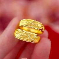 ราคา แหวนชุบทอง 24K แหวนทองเทียมสำหรับผู้หญิง เครื่องประดับแหวนคู่เปิด แหวนผู้ชาย (1730664274098031604)