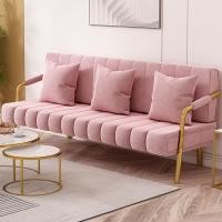 ราคา พร้อมส่ง โซฟา sofa ผ้ากำมะหยี่ แถมหมอน มี2-3ที่นั่ง ทันสมัย กันน้ำ เรียบง่าย เเข็งเร็งรับน้ำหนักได้ 200KG120/150cm โซฟา (1731133300812974616)