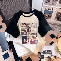 ราคา เสื้อยืดลายการ์ตูนสวยๆผู้หญิงน่ารัก oversize เสื้อผ้าสาวอวบไซส์ใหญ่ แฟชั่นเกาหลี เสื้อโอเวอร์ไซส์วินเทจ สตรีทสีทูโทนม้าก (1732077670535956826)