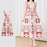 ราคา เดรสยาวลายวินเทจ แขนตุ๊กตา ใส่แล้วผอม (1731848259178693809)