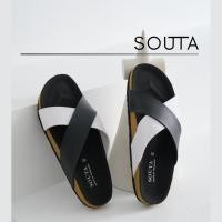 ราคา The Ren - Souta รองเท้าแตะแบบสวม รุ่นมินิมอล สีทูโทน >> ไซส์ 35-45 *ลด1ไซส์* (1729589402207947550)