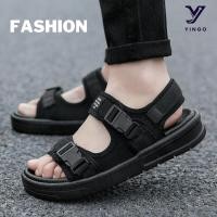 ราคา 【Yingo】รองเท้าแตะผู้ชาย รองเท้าแตะรัดส้น รองเท้ารัดส้น รองเท้าแตะแฟชั่น ไซส์ 39-46 (1731479452663908223)