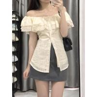 ราคา เสื้อเบลาส์ แยกต่างหากผู้หญิง มีกระดุม แต่งระบาย สีพื้น สไตล์ลำลอง(พร้อมส่งครับ) (1731277009719952495)