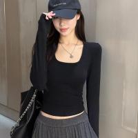 ราคา เสื้อยืดผู้หญิงสีดำ เสื้อสาวอวบ เชิ้ตรัดรูป เสื้อสลิมฟิต เสื้อครอป เสื้อยืดผู้หญิง เสื้อครอปสาวอวบ เสื้อครอปเข้ารูป เสื้อแขนยาวผู้หญิง (1731491719982450761)