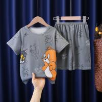 ราคา ชุดนอนเด็ก สำหรับเด็กโต ชุดเลานจ์ลำลอง เด็กหญิงและเด็กชาย ชุดฤดูร้อน แขนสั้น กางเกงขาสั้น ลายการ์ตูน สไตล์บาง (1732215842275428680)
