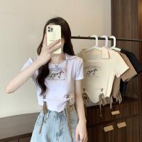 ราคา Gamin-0572 เสื้อครอปไหมพรม เสื้อไหมพรมแขนสั้น (49116) (1731790709978270685)