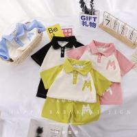 ราคา M04 เสื้อผ้าเด็ก เสื้อโปโลแขนสั้น คอปก และกางเกงขาสั้น M สไตล์เกาหลี สําหรับเด็กผู้ชาย และเด็กผู้หญิง (1730050151423772804)