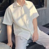 ราคา เสื้อเชิ้ตผู้ชายธรรมดาสไตล์เกาหลีลำลองแขนสั้นกลางแจ้ง (1730614546182867592)