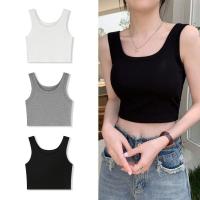 ราคา เสื้อกล้ามแขนกุด สำหรับผู้หญิง ครอป ไร้ตะเข็บ คอกลม ทันสมัย มีสไตล์ ใส่สบาย อินเทรนด์ เสื้อครอป เสื้อกล้ามแฟชั่น (1730288716966562462)