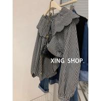 ราคา เสื้อเชิ้ต ลายสก็อต สำหรับผู้หญิง คอปกตุ๊กตา OOTD เสื้อแขนยาว สไตล์ชนกลุ่มน้อยฝรั่งเศส เหมาะสำหรับฤดูใบไม้ผลิและฤดูใบไม้ร่วง แขนโคมไฟ (1731791446038447802)
