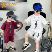 ราคา SweetKids พร้อมส่งจากกทม ชุดเซ็ทแฟชั่นเด็กผู้ชายเสื้อผ้าคอกลมแขนสั้นกางเกงขาสั้น พิมพ์ลายน่ารัก ลำลอง 2ชิ้น สไตล์เกาหลี (1731552301896534785)