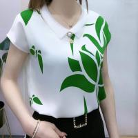 ราคา เสื้อเชิ้ตแฟชั่นฤดูร้อน พิมพ์ลาย คอกลม แขนสั้น สไตล์ชิคๆ เสื้อเชิ้ตผู้หญิง มาใหม่ (1731672896268241040)