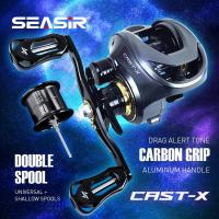 ราคา รอกเบทคาสติ้ง SEASIR Cast X, ลูกปืน Double Spool, ด้ามจับคาร์บอน, อัตราทดเกียร์ความเร็วสูง 7.3: 1, เหมาะสำหรับการตกปลาสดและน้ำเค็ม, พร้อมระบบเบรกแม่เหล็ก, รอกตกปลา รอก seasircax (1729584000408062647)