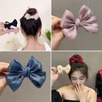 ราคา กิ๊บติดผมผ้าประดับโบว์ สไตล์เกาหลี กิ๊บติดผมหางม้าสูง (1729612613592713550)