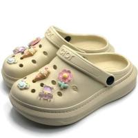 ราคา Gpatt : Renew Plain Clogs with Multiple Jibbitz Type D รองเท้าสวมผู้หญิงหัวโตแฟชั่น รองเท้าหัวโต แถมฟรีสติ๊กเกอร์ติดรองเท้าสุดเท่ สวมใส่สบาย (1730938375865272548)