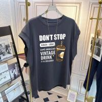 ราคา เสื้อแขนกุดสวยๆผู้หญิงฤดูร้อนมาใหม่ oversize เสื้อผ้าสาวอวบไซร์ใหญ่ เสื้อยืดแฟชั่นสไตล์เกาหลี สกรีนพิมพ์ลาย สือกําลังฮิต Clothing Women Tshirt คอกลม (1731762953900362074)