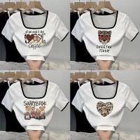 ราคา เสื้อรัดรูปเสื้อครอปฤดูร้อนอเนกประสงค์บางบางS-XXLมีให้เลือกหลากหลายขนาดหลายรูปแบบลายเสือดาวเสื้อแฟชั่นผู้หญิง y2kเสื้อสาวอวบไซซ์ใหญ่เสื้อครอปกําลังฮิต สาวอ้วนใส่ได้ ชุดน่ารักๆ (1732210164555024457)