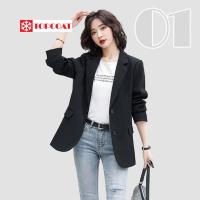 ราคา สูทเบลเซอร์ผู้หญิง ทรงเข้ารูป 2กระดุม สีพาสเทล ครีม ชมพู เขียว ดำ ขาว ครีมอ่อน น้ำตาล (1729613796866230644)