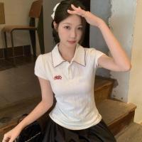 ราคา 【การจัดส่งคลังสินค้าไทย】เสื้อยืดผู้หญิง ฤดูร้อนใหม่สไตล์เกาหลี เสื้อยืดแขนสั้นคอปก เสื้อคอโปโล สไตล์สาวแฟชั่น 2816-women clothes (1731358496296502704)