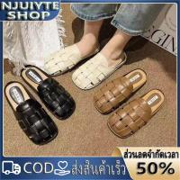 ราคา (COD)รองเท้าแตะหัว โตผู้หญิง แฟชั่น ส้นแบนslide สไตล์ ฝรั่งเศส พื้นนุ่ม ลำลอง ใส่ออกไปข้างนอก แบบสวม กันลื่น รองเท้า แตะ นุ่ม สบาย (1732145634975254967)