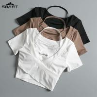 ราคา SS24เสื้อครอปแขนสั้นผู้หญิง เสื้อครอปบีบอัดฟิตเนสสองชิ้นชุดวิ่งฝึกโยคะ Sport ออกกำลังกาย กีฬา (1729774984170473883)