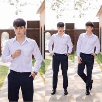 ราคา เสื้อนักศึกษาชาย ผ้าไหมอิตาลี เแขนยาวสีขาวมีกระเป๋าหน้า ไซส์M-4XL ใส่เรียนใส่ทำงานได้ (1729596258437204409)