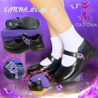 ราคา CATCHA รองเท้า รองเท้านักเรียนผู้หญิง หนังดำ แคทช่า (1730941369895979648)
