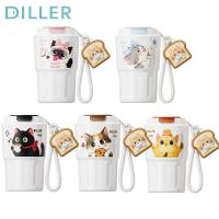 ราคา แก้วน้ำแมว Diller กระติกน้ำร้อน ทำจากสแตนเลส 304 ฉนวนสุญญากาศ ถ้วยกาแฟ ความจุ 340ml D9396 (1731977528163992677)