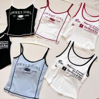 ราคา 77UNI เสื้อสายเดี่ยวสกรีนลายอักษร เสริมฟองน้ำ ทรงสลิม Tank 3093 3109 เสื้อกล้าม เสื้อสายเดี่ยว เสื้อครอปสลิมฟิต Clothing Women (1732064113095444125)