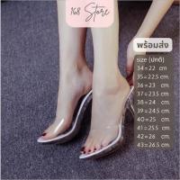 ราคา [611] รองเท้าส้นสูง 10 ซม. รองเท้าแก้ว ส้นใส ส้นอะคลีลิค ส้นแก้ว รองเท้าส้นสูง (1729440477281421513)