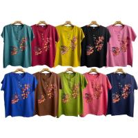 ราคา เสื้อคอกลมผ้าพริ้วผู้ใหญ่ ลายดอกใส่สบาย เสื้อใส่ทำงาน (1729569162781166526)