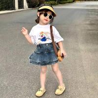 ราคา Nin Kids ชุดเด็กผู้หญิงน่ารัก ชุดเซ็ต 2 ชิ้น เสื้อขาวลายเซเลอร์มูน+กางเกงกระโปรงยีนส์#394 (1731919632519891948)