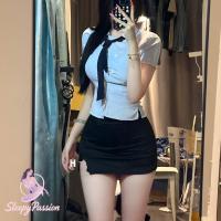 ราคา SleepyPassion cosplay ชุดนักเรียน JK ชุดออฟฟิศ ชุดนอนไม่ได้นอน ชุดเซ็ท2ชิ้น (1731320112085501760)