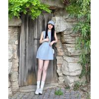 ราคา ชุดเดรสแขนกุดสีน้ำเงิน ทรงเข้ารูป สไตล์เกาหลี แฟชั่นฤดูร้อน สไตล์เกาหลี เรียบง่าย กระโปรงสั้น (1732002689823310901)