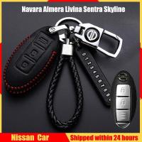ราคา ซองหนังใส่กุญแจรีโมท สำหรับ Nissan Navara, Almera, Livina, Sentra, Skyline พร้อมพวงกุญแจ (1729716520938081130)