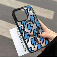 ราคา เคสโทรศัพท์, การออกแบบฟ้าผ่าสีน้ำเงินที่ Okreli, เข้ากันได้กับ Apple 16promax, 15/14, 13/12/11, เคสแม่เหล็ก (1731328920423729023)