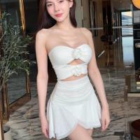 ราคา เดรสเกาะอกแต่งดอก กระโปรงผ่าข้างสูงเสียดฟ้าสุดเสียวเปรี้ยวซ่าา (1732194952508442214)