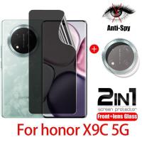 ราคา ฟิล์มไฮโดรเจลความเป็นส่วนตัว 2in1 สำหรับ Honor X9C 5G 2024 ฟิล์มกันรอยแบบนิ่ม ฟิล์มกันรอยหน้าจอด้านหน้า ฟิล์มกันรอยด้านหลังแบบเต็ม ฝาครอบ ฟิล์มกล้องด้านหลัง (1731836186584255147)