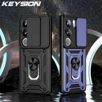 ราคา เคสเกราะกันกระแทก, KEYSION, สำหรับ VIVO V29 5G และ V29e 5G, พร้อมวงแหวนป้องกันเลนส์กล้องสไลด์, เคสโทรศัพท์แบบยืน, เข้ากันได้กับ VIVO V27e และ V27 5G (1730068947562171286)