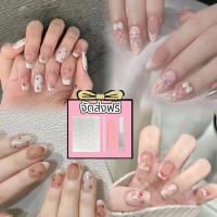ราคา เล็บปลอม สีชมพูหวาน สติ๊กเกอร์ติดเล็บ กุทัณฑ์ 24 ชิ้น ขนาดเต็ม เล็บเจลสวยๆ ในสต็อก แฮนด์เมด ถอดออกได้ สไตล์ฝรั่งเศส น่ารัก เล็บปลอม ผลิตภัณฑ์สำเร็จรูป (1730828531423284090)