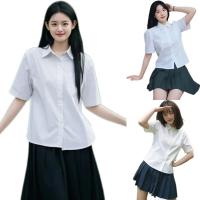 ราคา เสื้อเชิ้ตแขนสั้นนักศึกษาสีขาว ทรงบอย สำหรับนักศึกษาหญิง ผ้านิ่มเบา ไม่ร้อน ทรงสวยคอปก ใส่ได้ทุกสถานการณ์ Clothing Women Lady (1730555769948637796)