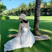 ราคา PE057 TARA Dress ชุดเดรสยาวสายเดี่ยว มีโบว์ผูกหลัง ระบายชาย เนื้อผ้าไหมอิตาลี ผ้าเบาพริ้ว สวย ใส่สบาย (1729546166199880541)