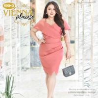ราคา Plus size เดรสสายเดี่ยวสาวอวบ ชุดใส่ออกงานผู้หญิงอ้วน ทรงลัคชูรี่ รุ่น ด.เวียนนา (A42) Dress (1729741335415130636)