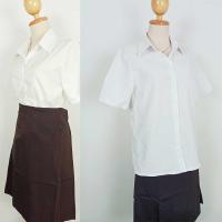 ราคา สีขาวสว่าง/ขาวนวล เสื้อนิสิตนักศึกษาทรงบอย ผ้าไมโคร Lady ผู้หญิง Women Clothing (1729811261529491633)