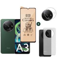 ราคา กระจกนิรภัย 3in1 สำหรับ Redmi A3 ฟิล์มนุ่ม ฟิล์มกันรอย Redmi A3 พร้อมฟิล์มเลนส์และฟิล์มหลัง (1730608452266920741)
