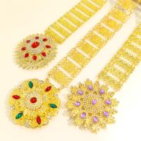 ราคา เข็มขัดโลหะประดับด้วย rhinestones เข็มขัดรัดตัวแบบไทยโบราณ สีทองหรือสีเงิน สวยมาก (1730347532861081991)