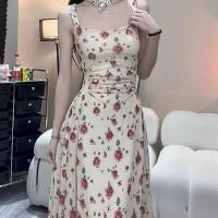 ราคา ชุดเดรสลายดอกไม้ สไตล์ฝรั่งเศส ดีไซน์เรียบหรูดูแพง แฟชั่นใหม่สุด Dress Clothing Women เสื้อผ้า Lady ผู้หญิง (1730666683572914353)