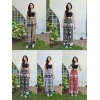 ราคา COM505 TARA Pants กางเกงช้าง เอวยางยืด ทรงขากระบอกใหญ่ เนื้อผ้าไหมอิตาลีพิมพ์ลาย ผ้าดี ผ้าเบาใส่สบาย ไม่ร้อน ไม่ขาดง่าย Clothing ผู้หญิง Women เสื้อผ้า (1731684361071266653)