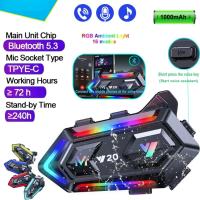 ราคา ชุดหูฟังหมวกกันน็อคมอเตอร์ไซค์บลูทูธ, Y20, แฮนด์ฟรี, ลดเสียงรบกวน, กันน้ำ, ไฟ RGB, ชุดหูฟังมอเตอร์ไซค์ไร้สาย (1731995528700134877)